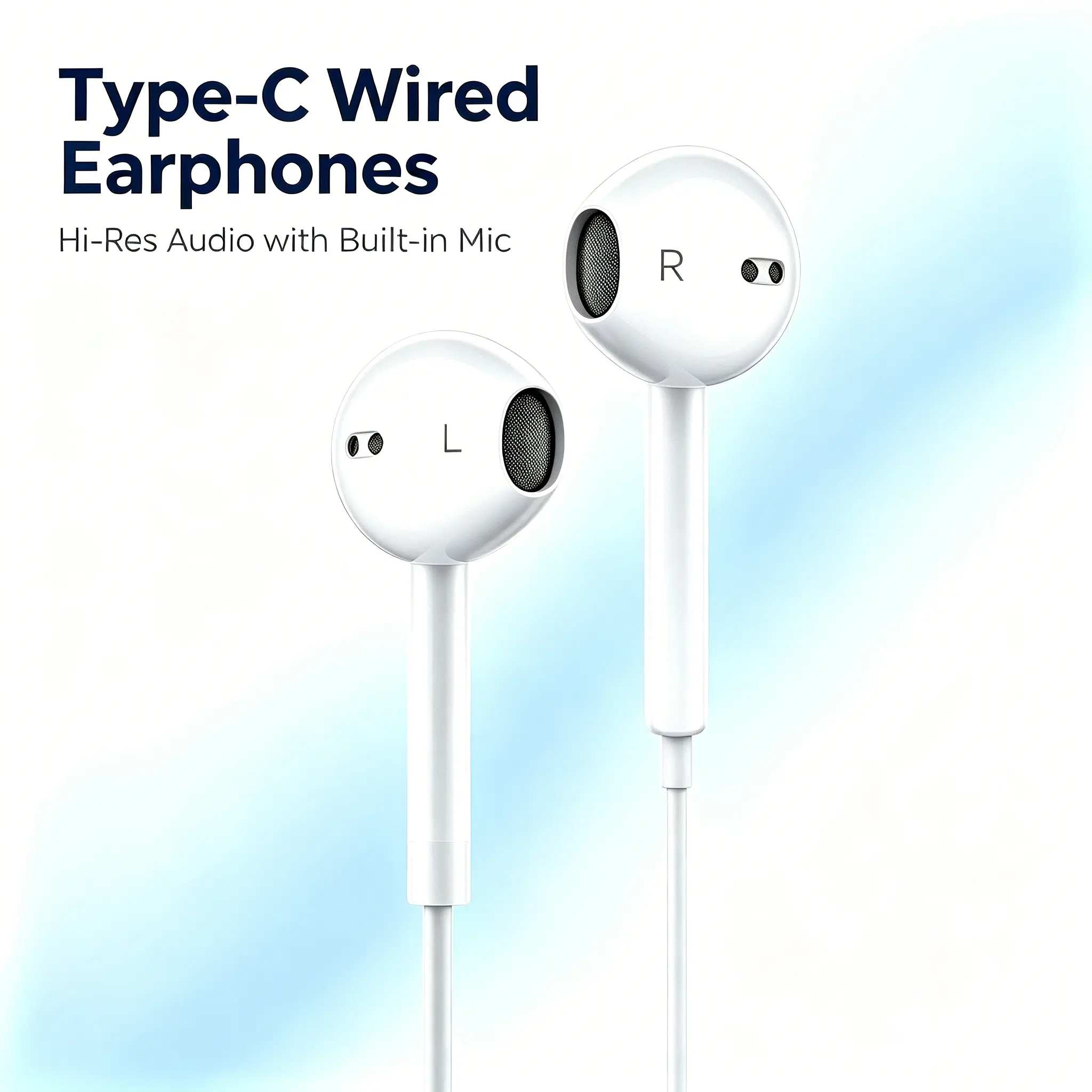 For iPhone-specific headphones! Lightning port: built-in microphone & volume control. White versatile, easy for daily use!