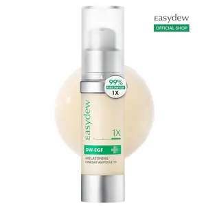 Easydew DW-EGF Melatoning Ampoule 1X - Official Product Hydrating Skin Serum with Niacinamide and Glutathione for Uneven Skin & Visible Spots - Fast Absorbing Day and Night Ampoule Korean Skin Care (Bottle 1.01 fl oz, EGF 1X)