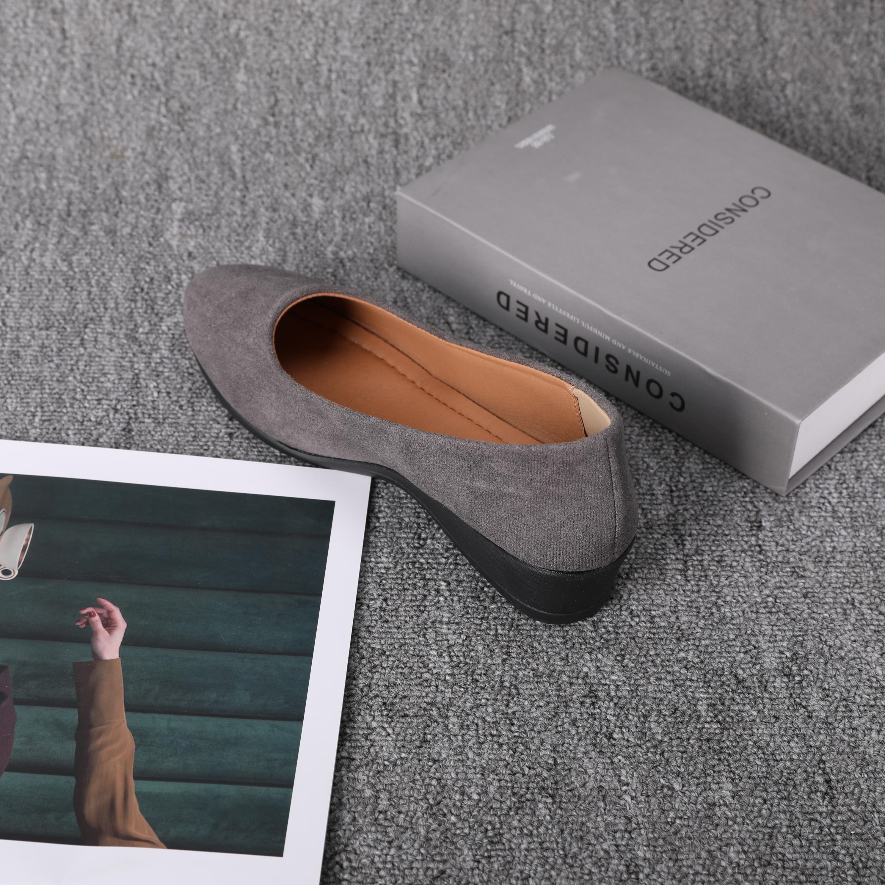 Women's Black Wedge Heels Work Shoes - Wide Fit Waterproof Rain Suede Pumps Round Toe Elegant Comfortable Insole Shallow Mouth Heeled Footwear Office Shoes for Women