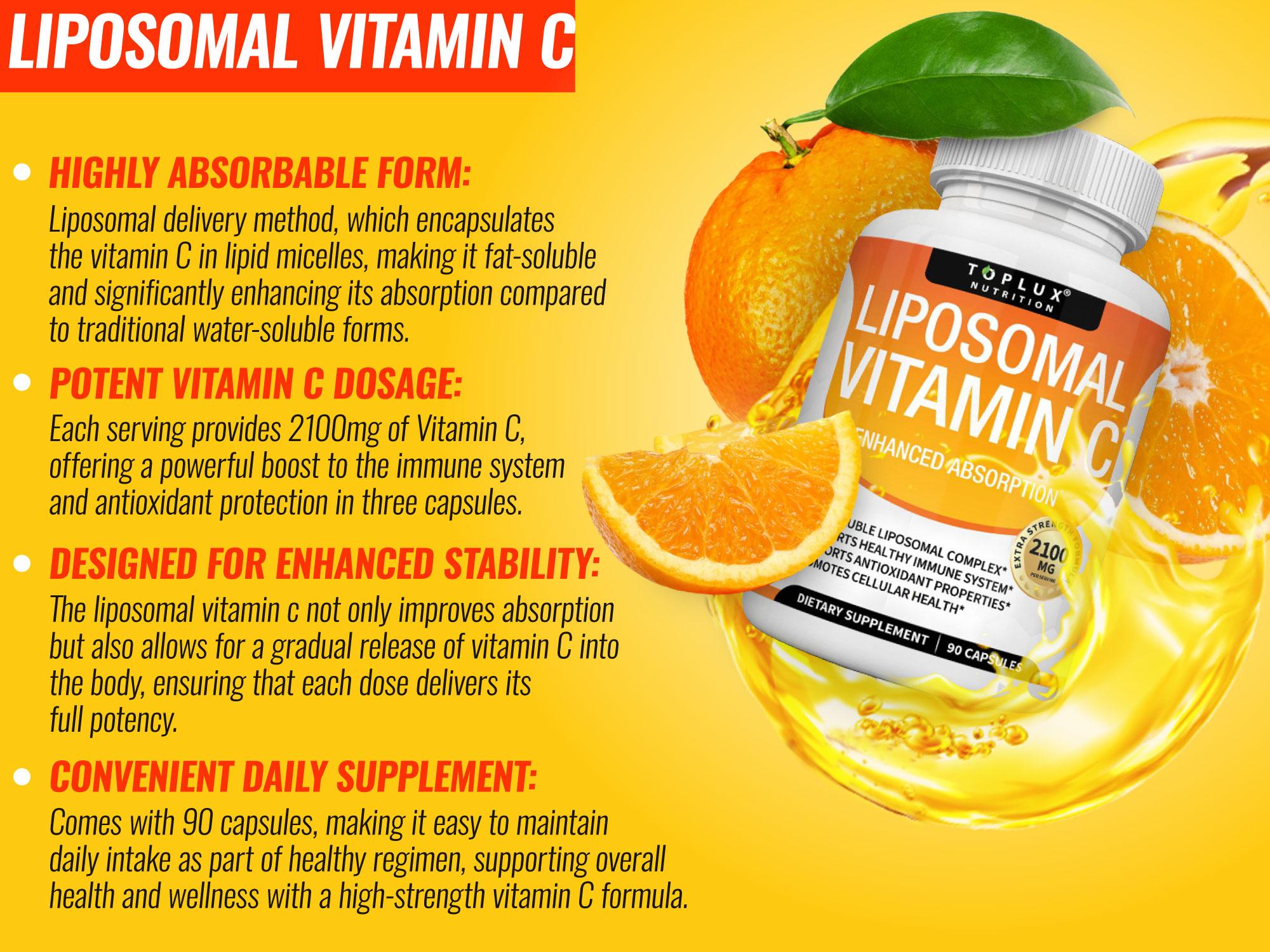 Liposomal Vitamin C Supplement 2100mg High Absorption Liposomal Vitamin C Supplement 2100mg High Absorption