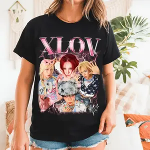 Retro XLOV Kpop Graphics T-shirt, Xlov UXLXVE Album Shirt, Xlov Rizz Shirt, XLOV Kpop Members Tee Sweater H
