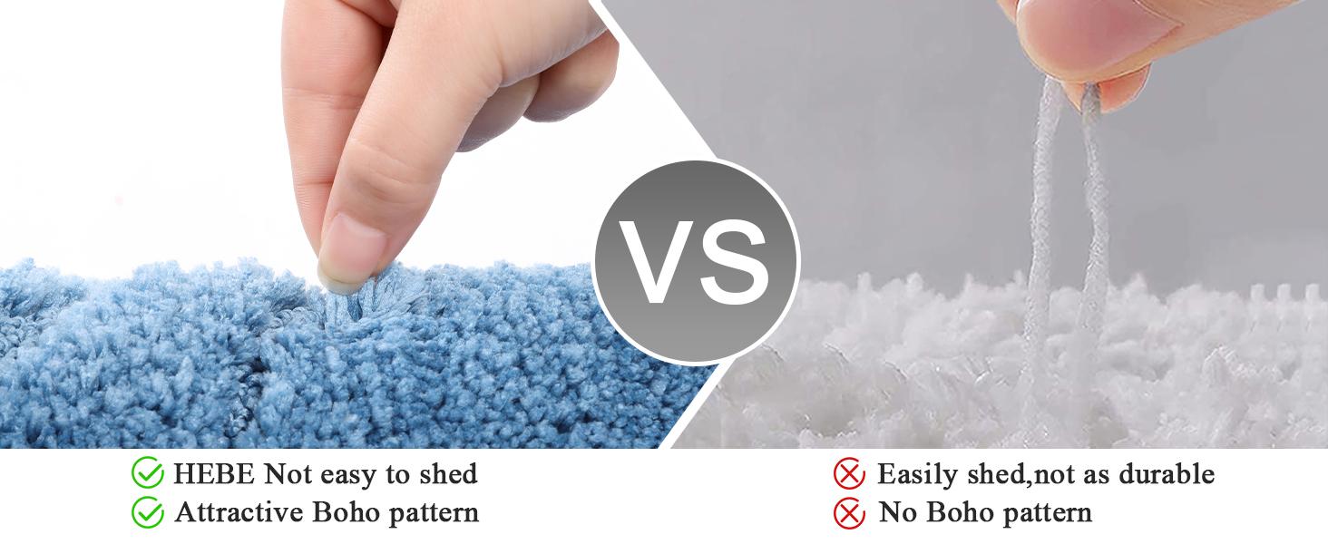 [SpringGlowUp] HEBE Washable Bathroom Rugs Sets 5 Piece, Soft Absorbent Microfiber Bath Mat for Bathroom, Non Slip Washable Bath Rug Set with Toilet Cover, Bath Runner and U-Shaped Contour Toilet Rug