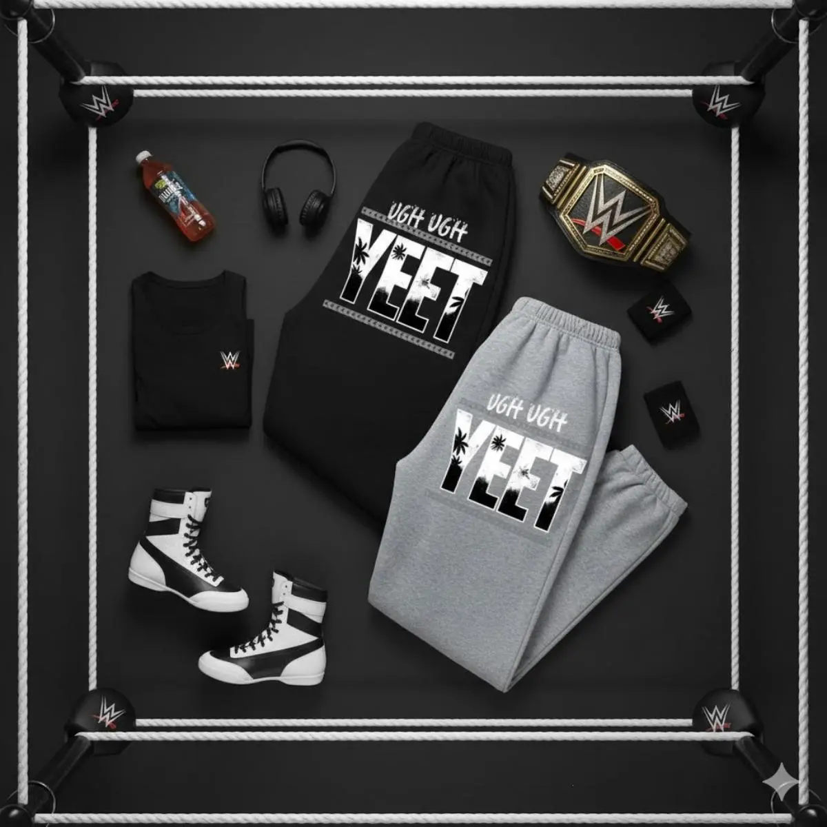 Black Jey Uso Four Letters Sweatpants, One Word Wwe Sweatpants, Main Event 2025, Superstar, Gift For Fans Lover, Champion Pants, Trendy Top Joggers, Cotton GraphicSweatpant