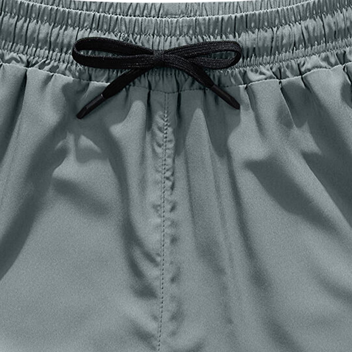 Men's Sports Muscle Fitness Shorts, Quick-Dry Stretch Gym Workout Drawstring Shorts, Breathable Tight Squat Training Shorts, Summer Gym