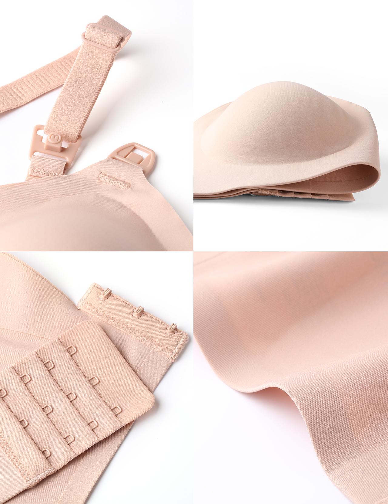 Momcozy M-3XL Nursing Bras for Breastfeeding YN21 Seamless Ultra Comfort Maternity Bra, Natural Shape, Pregnancy Sleep Bralette，A