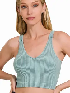 Blue Gray L/XL Zenana Women Sport Tank Top Sportswear Tank Top Work Out