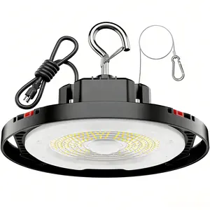 CuLiDing UFO High Bay Lights 24000lm LED Shop Lights 5000K Daylight 120V Commercial Bay Lighting for Warehouse Garage Factory Barn US Plug