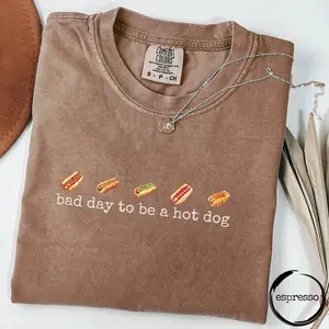 Hot Dog Shirt, Comfort Colors, Bad Day to Be a Hotdog, Funny Retro Hotdog, Women's 4th of July Shirt, Memorial Day Shirt, Labor Day Shirt, 4th of july outfits for women, 4th of july, 4th of july shirt, 4th of july shirt for women, t shirts for men
