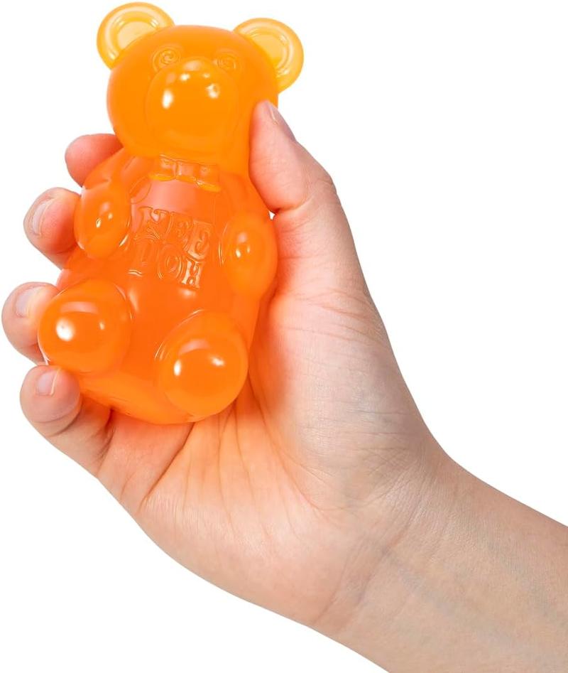 NeeDoh Gummy Bear – 3.5" Sensory Fidget Toy, Squeeze, Pull & Smush, 4 Assorted Colors, Random Color