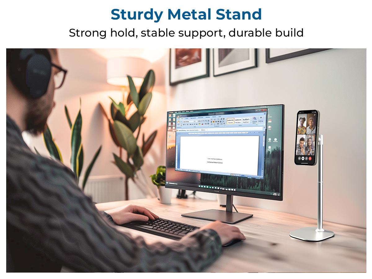 Cooper MagStand - MagSafe Height Adjustable iPhone Holder for Desk, MagSafe Cellphone Mount for iPhone 17/16/15/14/13/12, Strong Magnetic Cell Phone Stand