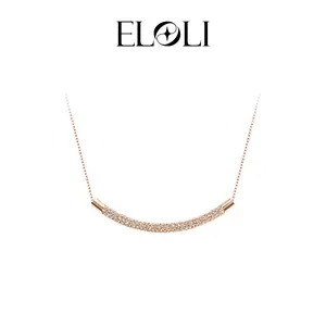 Eloli Soft Glow Curve Necklace