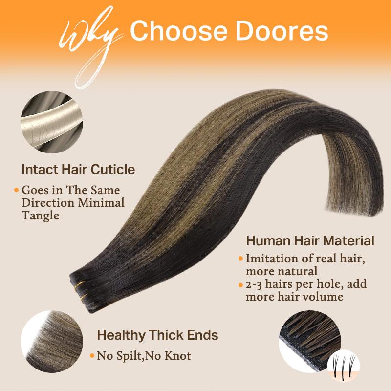 Doores 50g 14-24inch injected Tape in Hair Extensions 100% Human Hair No Glue No Clip, Pre-Bonded more Invisible Doores 50g 14-24inch injected Tape in Hair Extensions 100% Human Hair No Glue No Clip, Pre-Bonded more Invisible
