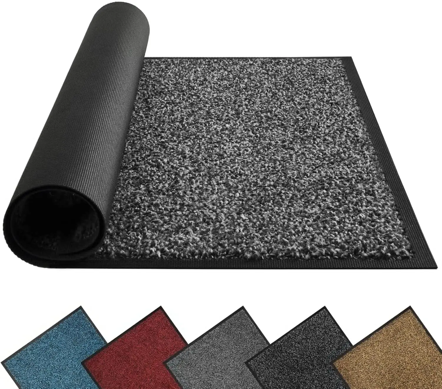 Front Door Mat, Dirt Trapper Welcome Mat for Outdoor Indoor, Non-Slip Waterproof