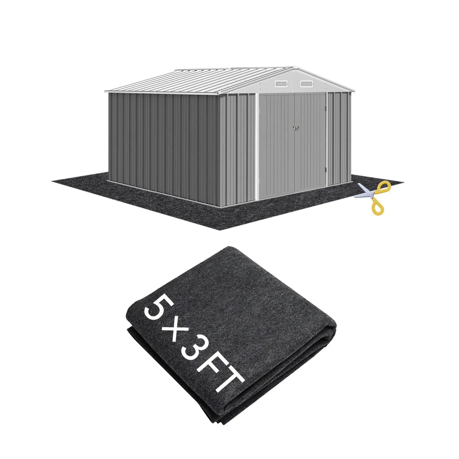Must-have! 5 x 3 ft Outdoor Storage Shed Mat, Waterproof Floor Mat, Non-Slip & Non-Scratch Protective Mat for Garden Sheds, 5X3 Feet, Felt Top, Shed Flooring, Waterproof Base