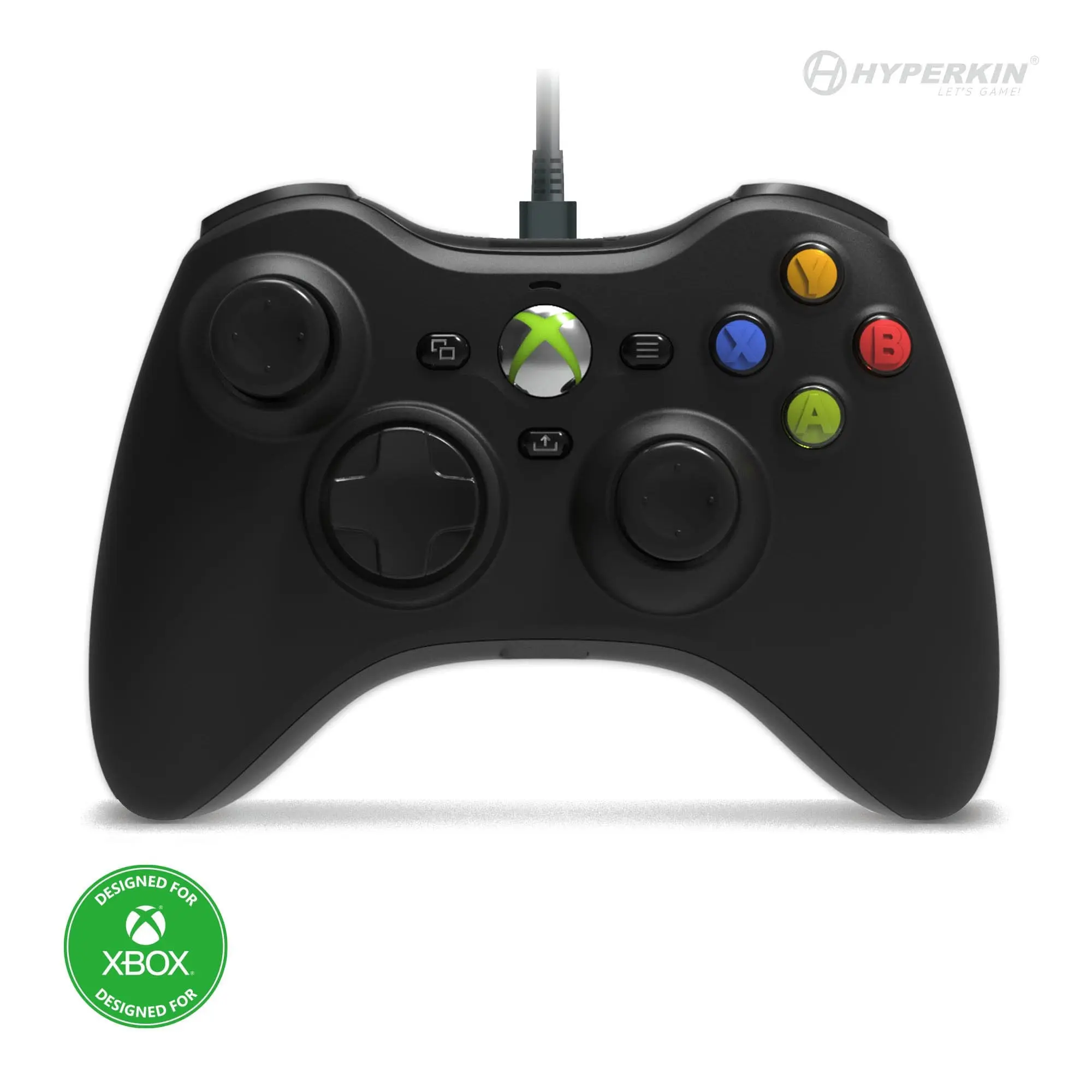 Hyperkin Xenon Controller, Old School 360 Controller, Black & White Controller, Wired, Share Button, Controllers, Analog Sticks & Triggers, USB C