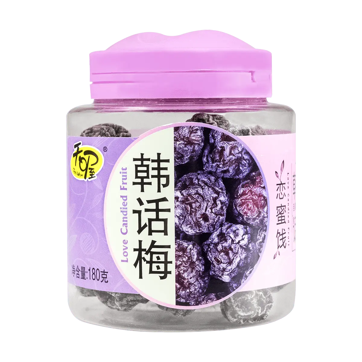 TEN WOW Korean Dried Plums, Sweet & Sour Preserved Fruits, 180g Snack Pack