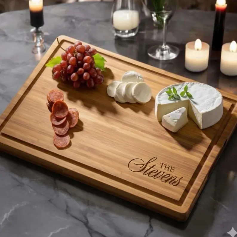 Personalized Wood Cutting Board Set Kitchen Chopping