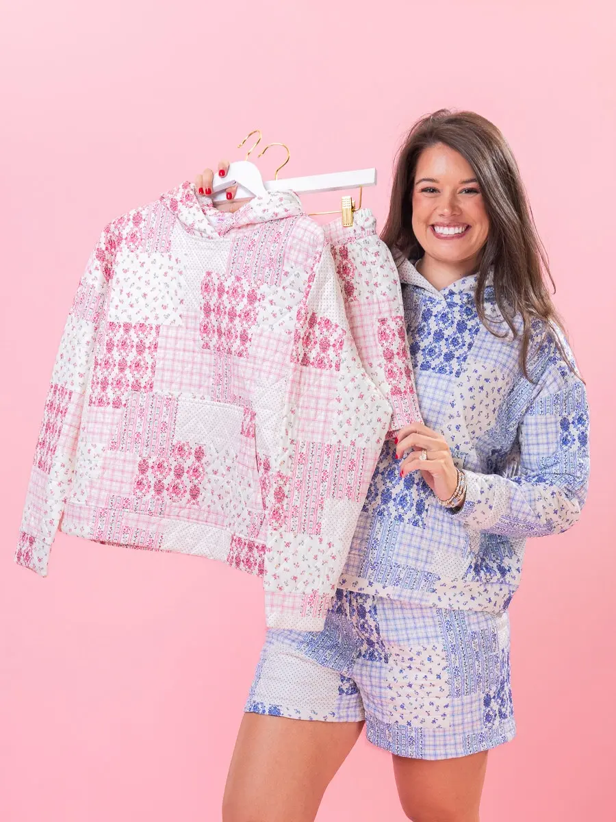 Quilted Hoodie & Short Set by DD Design | S-3XL