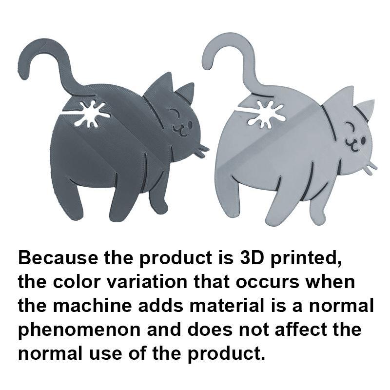 3 Pcs Cat Butt Bread Clip - 3D Printed Humorous Kitchen Gadget - Plastic Bag Holder for Bread & Snacks - Cute Animal Pantry Storage Accessory - Quirky Home Decor Gift - Playful Design - Lightweight Accessory - Pet Lovers