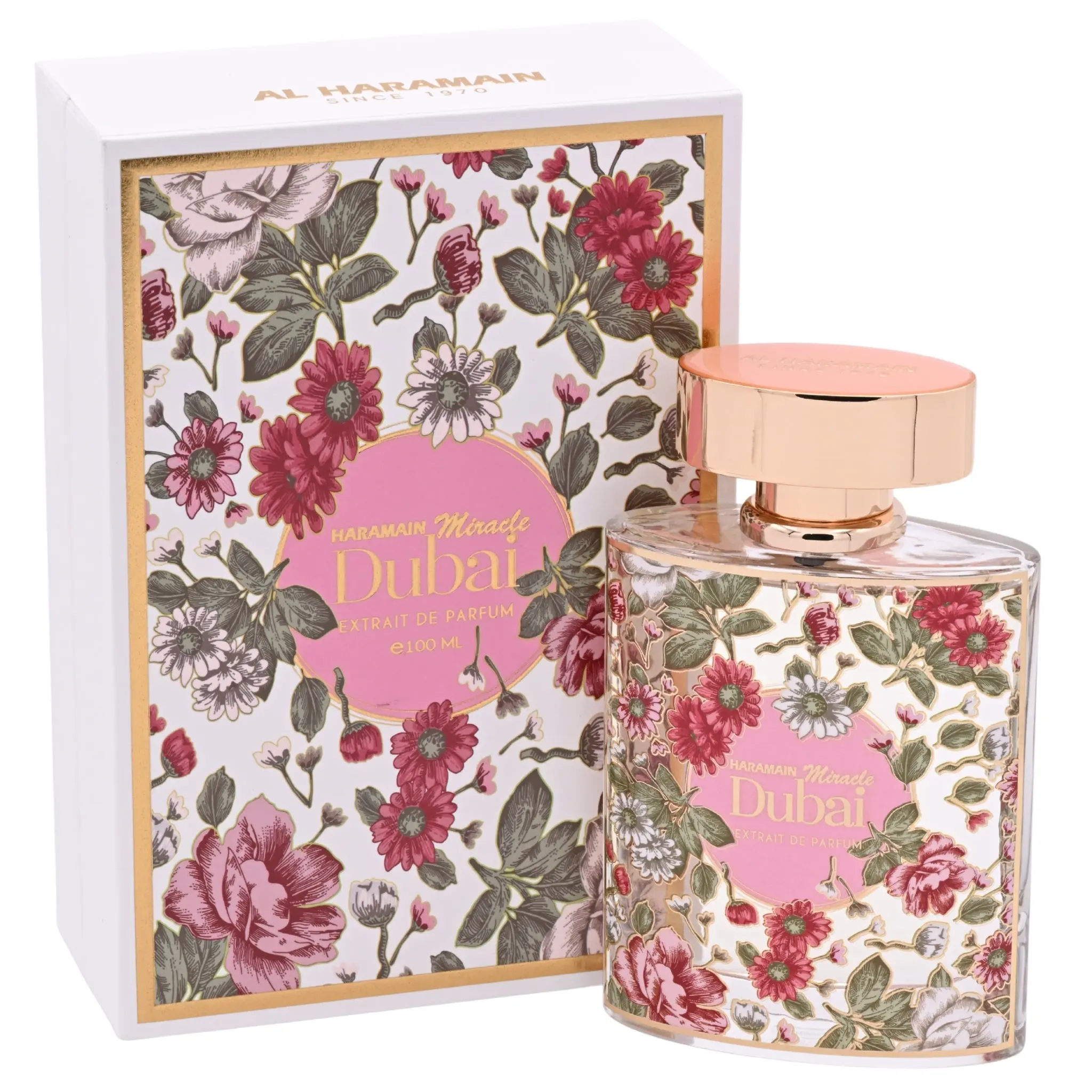 Al-Haramain Miracle Dubai Women's Eau de Parfum (EDP) Spray - 3.3/3.4 oz, New in Box, Floral Vanilla Perfume, Aromatic Fruity Fragrance, Parfum Sprays, Exotic Fruits, Spray Bottle