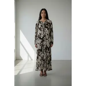 Floral maxi dress with belt