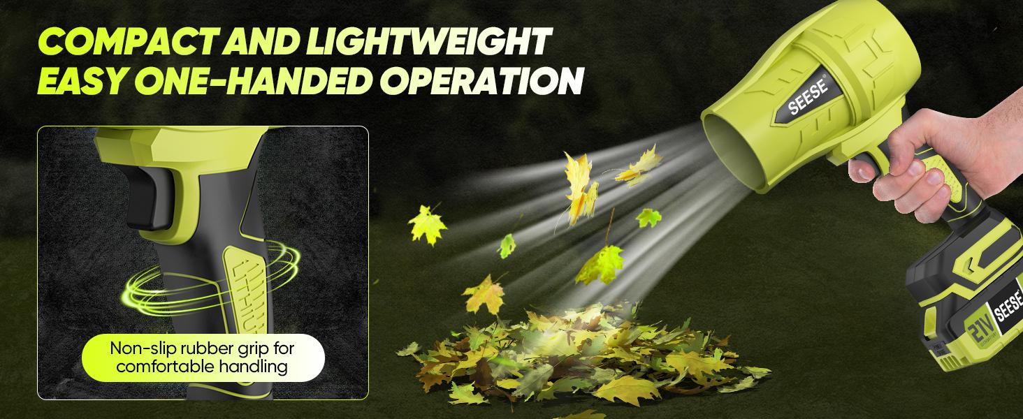 SEESE Turbo Jet Leaf Blower, Violent Fan,Car Drying After Wash,Handheld Snow Blower,Cordless Turbo Power Air Duster,Good Choice For Gifts,Home Improve,Garden Maint