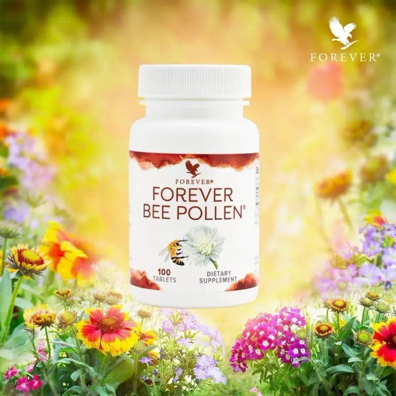 Forever Bee Pollen Vitamin Supplement - Natural, Nutrient-Rich, Energy-Boosting, Prop 65 Safe - 100 Tablets for Daily Wellbeing Support