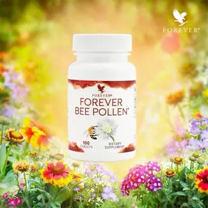 Forever Bee Pollen - Natural Nutrient-Rich Supplement with Essential Nutrients for Health 100 Tablets Dietary Healthcare Daily Routine Fitness