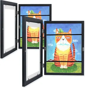 Kids Art Gallery Frame - Fits 150+ Artworks - Front Open Design Shadow Boxes Display Cases 10*13inch