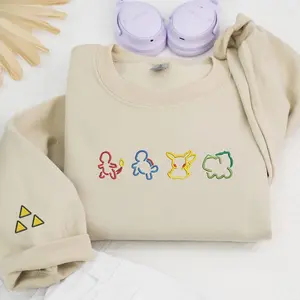Custom Cute Creature Hoodie – Cartoon Inspired Embroidered Sweater