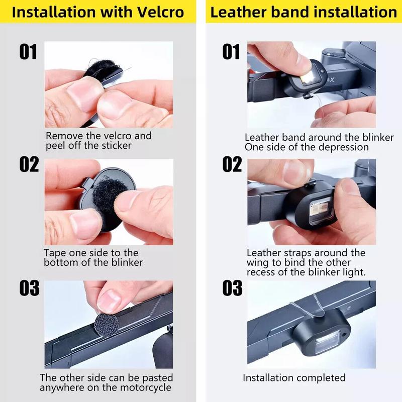 6 PCS LED strobe and position warning lights for automotive, motorcycle, and aircraft applications, including airplanes and helicopters. Features wireless control and high-visibility flash patterns underglow