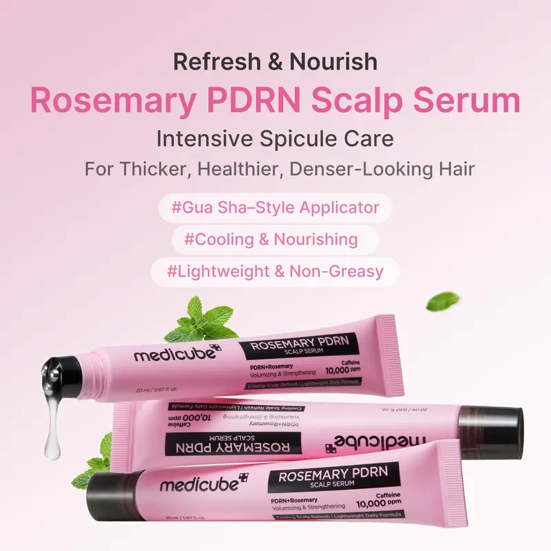 [NEW] [medicube] Rosemary PDRN Scalp-to-Hair Strengthening Care | 2-Step to 6-Step Full Routine Set | Hair Thinning Care for Dry & Oily, Damaged, Frizzy Hair, Oily Flaky-looking Scalp | Korea Hair Care