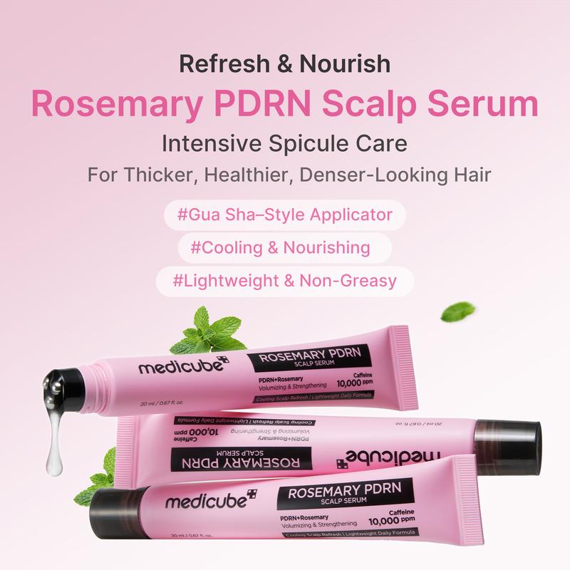 [NEW] [medicube] Rosemary PDRN Scalp-to-Hair Strengthening Set | Includes Shampoo, Conditioner, Scalp Serum | Hair Thinning Care Set for Dry & Oily, Damaged, Frizzy Hair, Oily Flaky-looking Scalp | Korea Hair Care