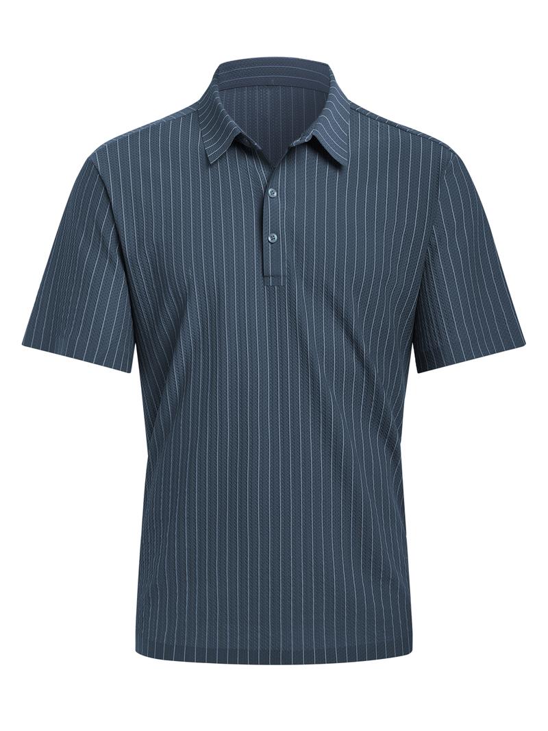 ELENCOCO diamond-texture short-sleeve Polo shirt Outdoorfun, Menswear,Father's Day gift，Black Friday