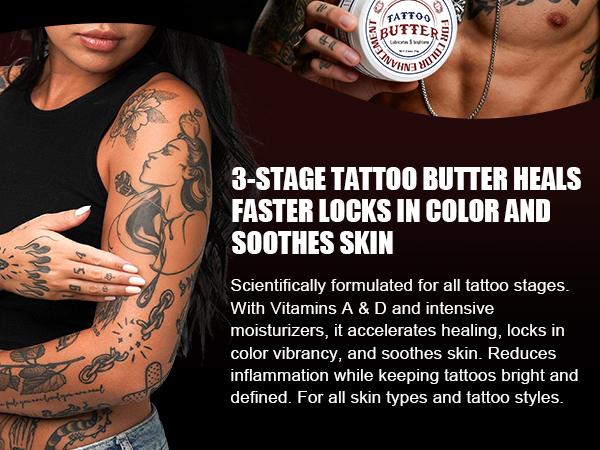 Tattoo Aftercare 2.6oz Cream for Before, During, and After Tattoo Process - Scar Repair, Gel, and Protective Balm for New & Older Tattoos