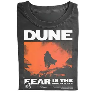 Vintage Fear is The Mind Killer Graphic Tee, Retro Sci-Fi Movies Tshirt, Sand Dunes Adventure Tee, Paul Atreides, Lady Jessica Shirt