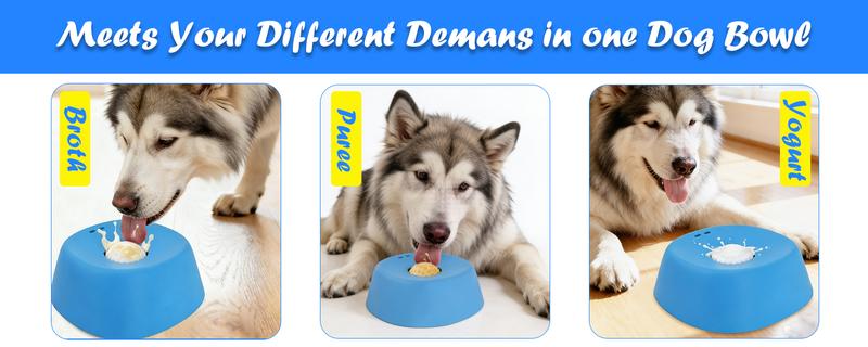Pet dog bowl Slow Feeder Dog Bowls for Liquid Treat,[Built-in Rolling Ball] No Spill Bone Broth Dog LickingBowl,Multi-Purpose Puppy Yogurt Feeder Bowl for AllBreedsDietary Supplement/Post-op NutritionFeeding.valentinesgift for pets