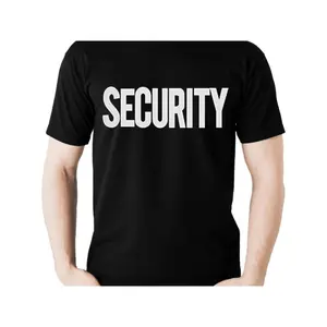 Mens Security Graphic TShirt 100 Percent Cotton Crew Neck Short Sleeve Comfortable Versatile AllSeason Wear Suitable for Events Safety Guards and Casual Style Machine Washable Cotton Fabric