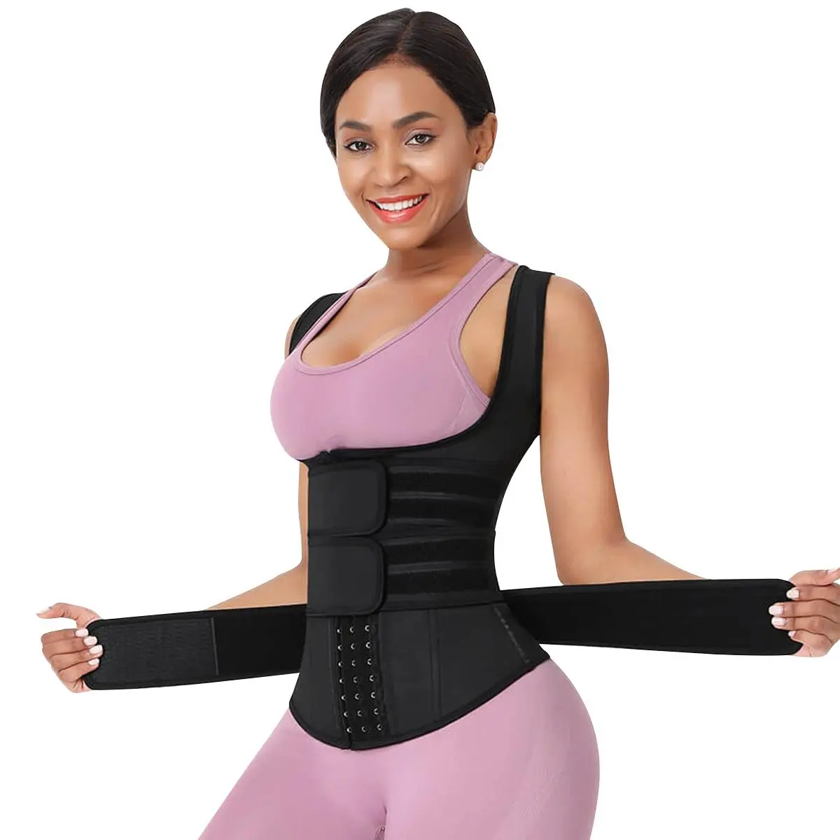 FeelinGirl #live Plus Size Waist Trainer Vest With 3 Rows of Eye and Hook Compression Cotton Shapewear Womenswear  Comfort Straps matt  waist Spandex Day Waist Trainer Springtok SpringStatements
