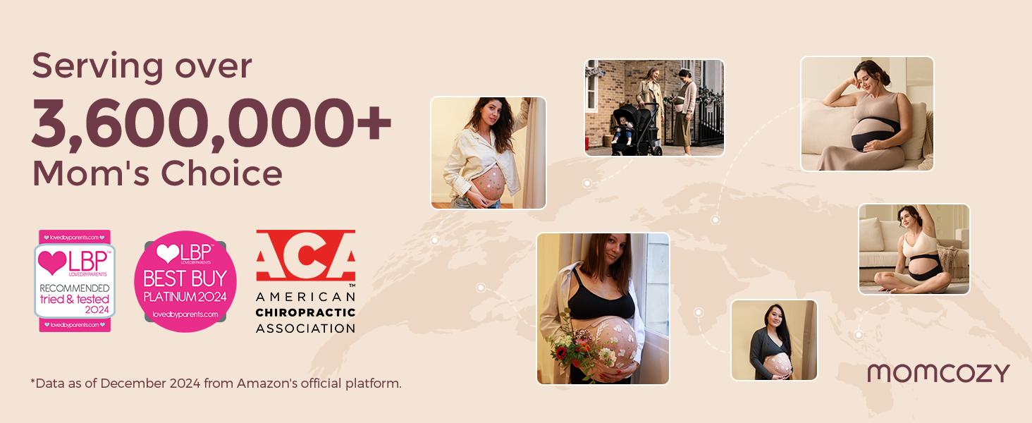 Momcozy Maternity Belly Belt, Invisible Maternity Sling, CozySupport Ergonest Maternity Belly Belt, Invisible Maternity Sling for Abdomen and Waist,-【B】