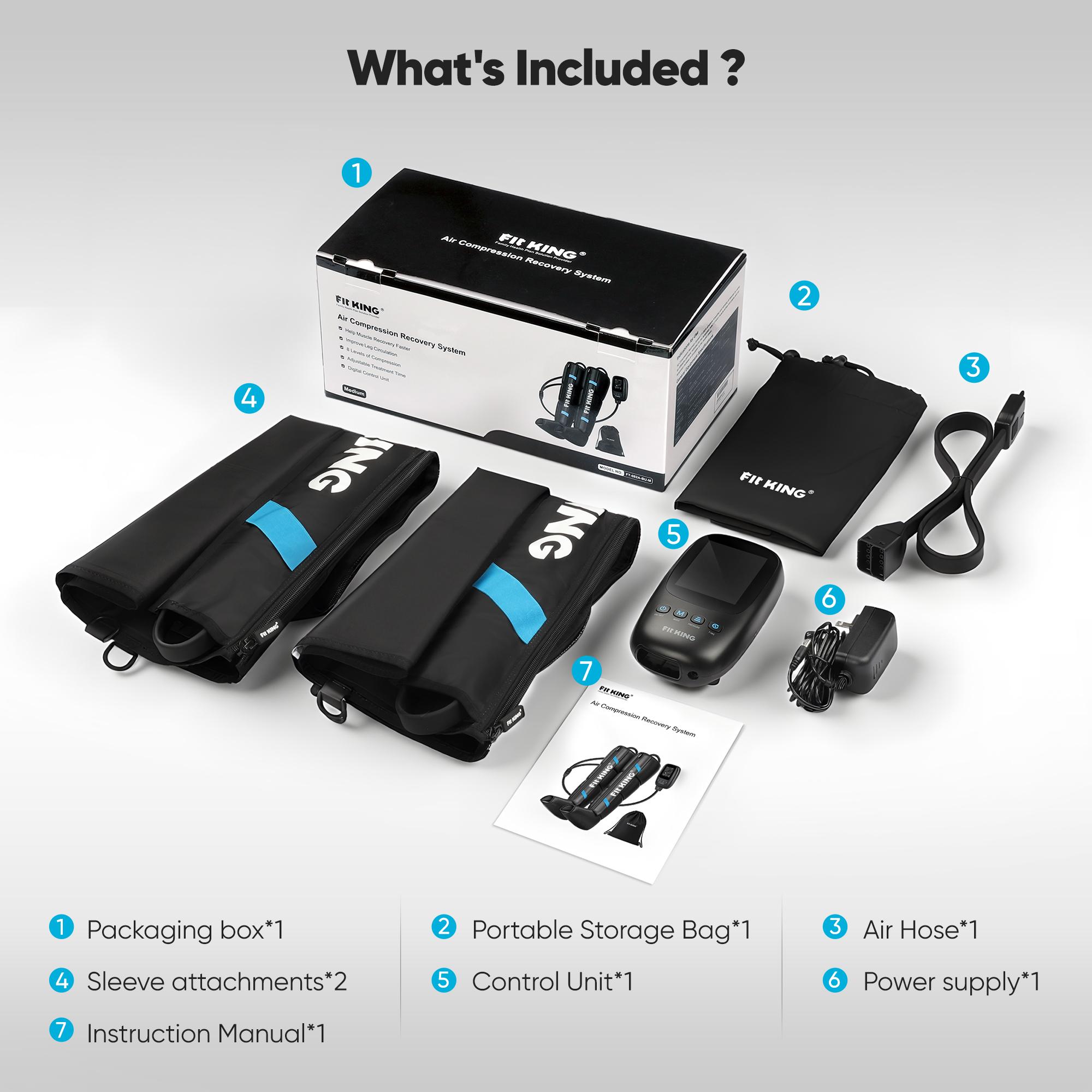 FIT KING Leg Massager Fast Recovery System, Calf & Thigh & Foot Air Massage Boots, for Faster Circulation and Better Muscle Recovery - FSA/HSA Eligible After Exercise FIT KING Leg Massager Fast Recovery System, Calf & Thigh & Foot Air Massage Boots, for Faster Circulation and Better Muscle Recovery - FSA/HSA Eligible After Exercise