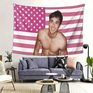 Jacob Elrod Flag Tapestry, easy to care for, is perfect for decorating living rooms, bedrooms, offices and party settings. It's an ideal creative gift.
