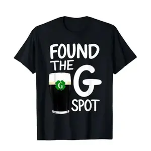 Found The G Spot Funny St Patricks Beer T-shirt For Men Women 100% Cotton T Shirts Short Sleeve Tops 0225-2