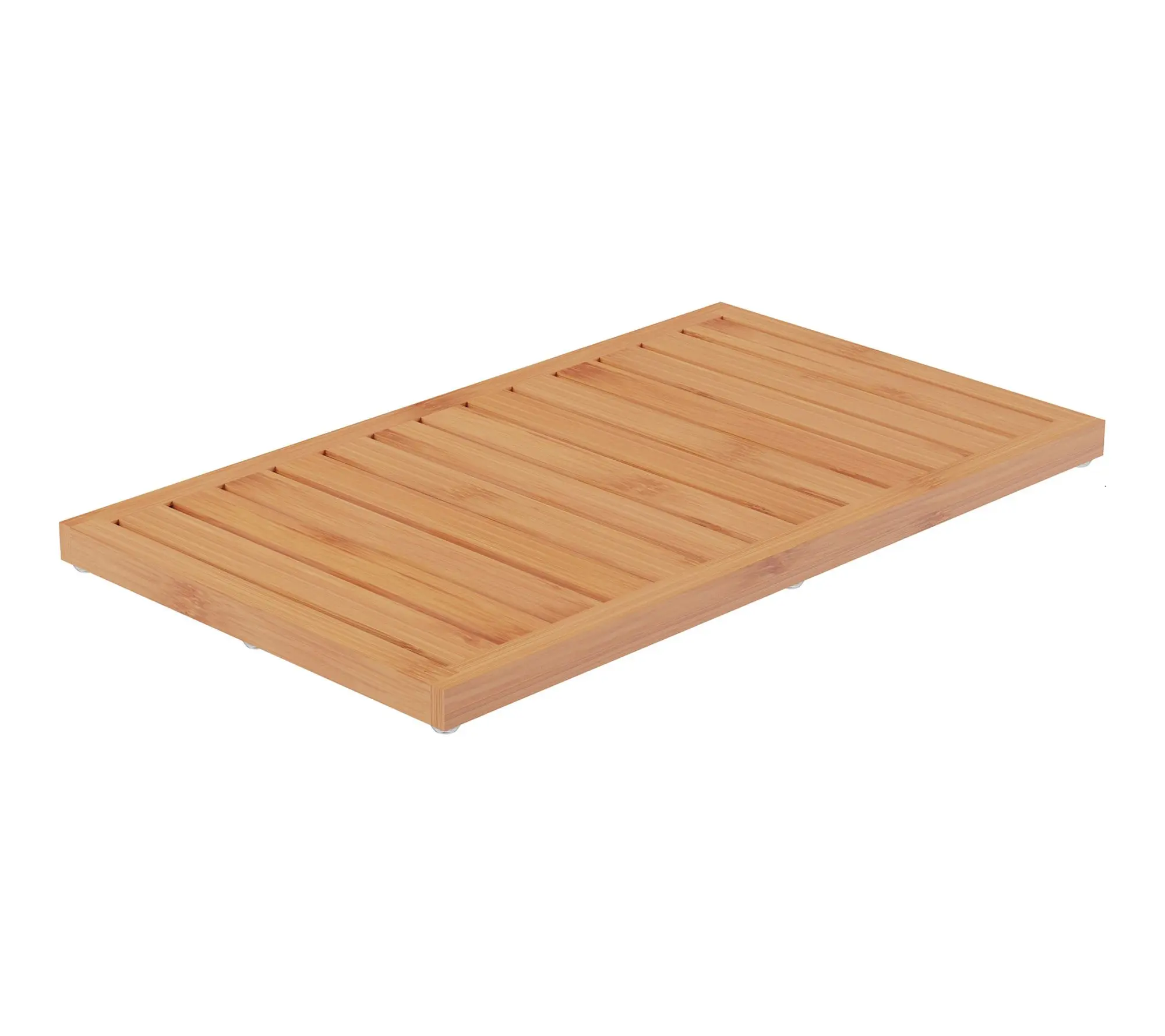Lavish Home Bamboo Bathroom Mat Non-Slip Design