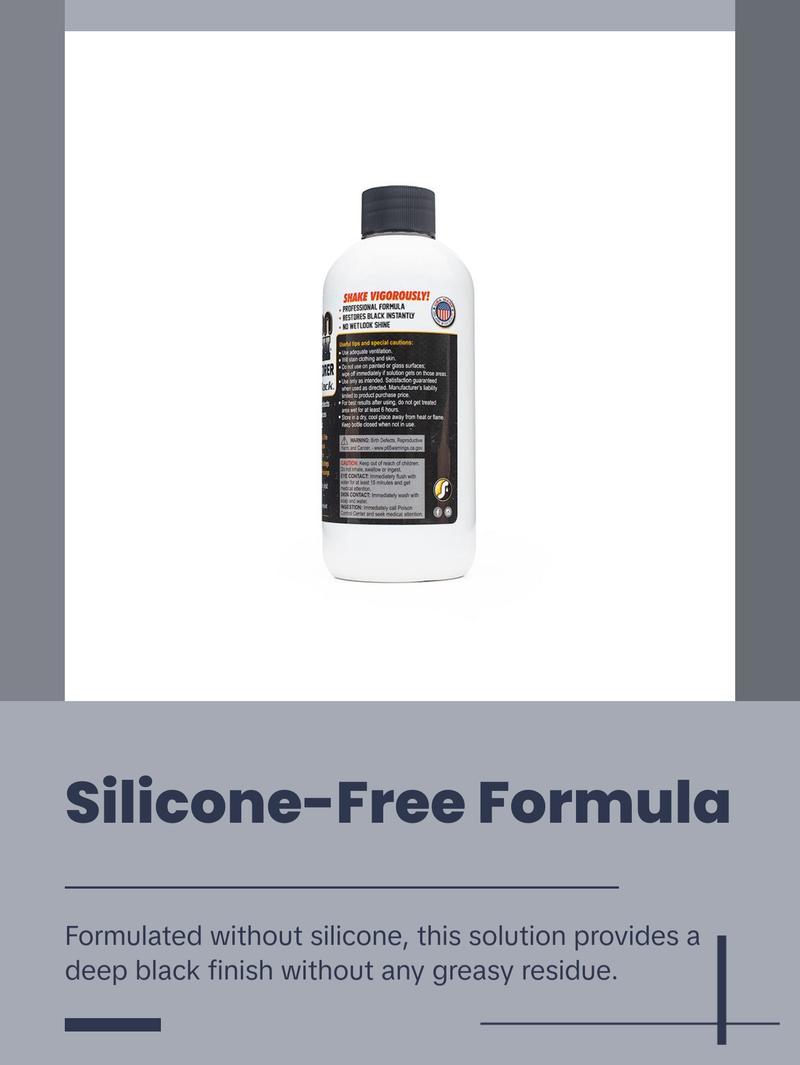Solution Finish Full Installation Kit - Enriche, Condition, Protect; Black Plastic Trim Restorer (12oz) + 2 Microfiber Towels + Applicator Sponge + Gloves