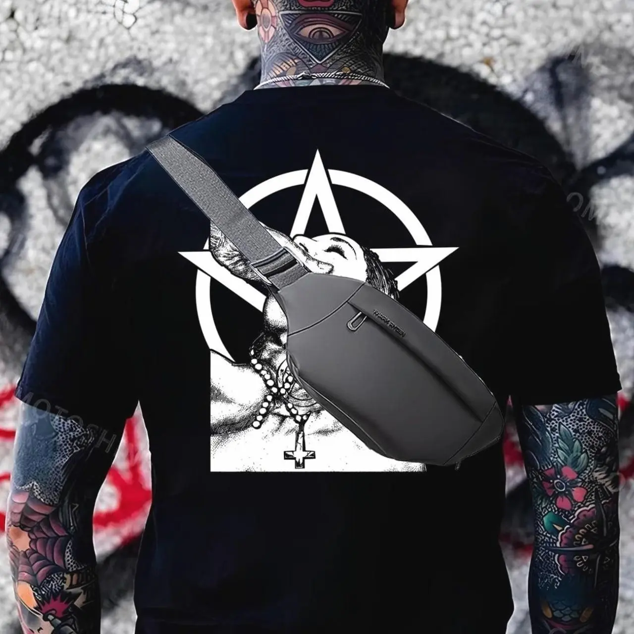 Ver 2 Satanic Nun Printed Men's T-shirt Elevate Your Style with Trendy Unisex T-Shirts, Cozy Sweaters, and Comfortable Hoodies vintage  graphic  tees