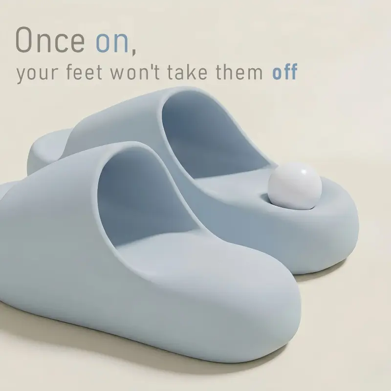 Women's Cloud EVA Thick-Soled Slippers - Eco-Friendly, Cushioned, Lightweight, Soft, Waterproof Slides for Women, Casual Shoes, Durable, High-Tenacity, Deformation-Resistant, Shock-Absorbing, Non-Slip for Indoor, Bathroom, Outdoor Use