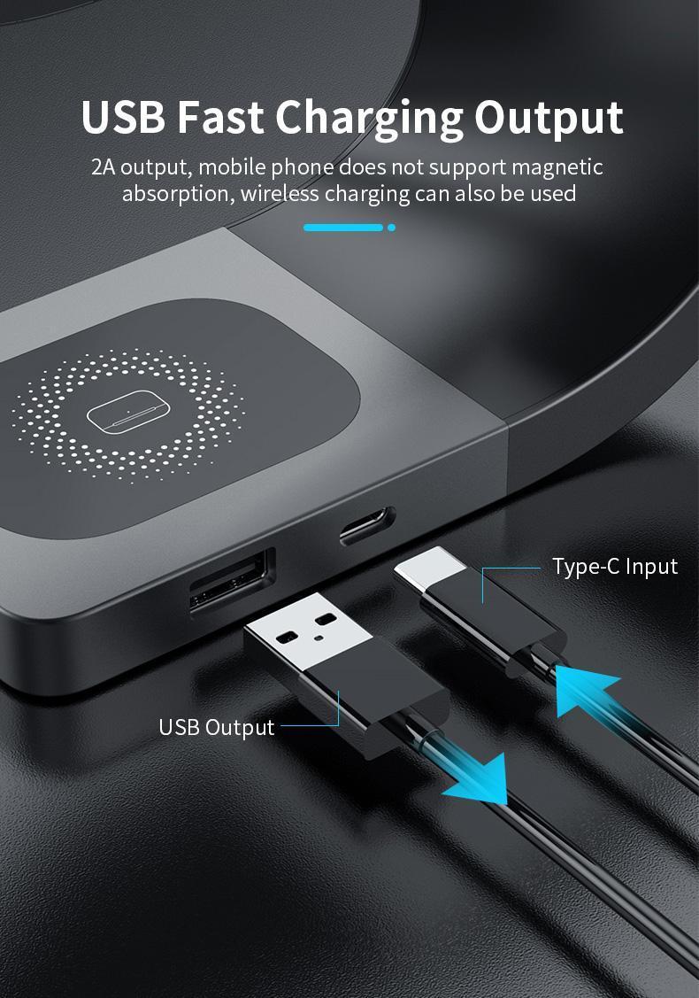 2026 4-in-1 Smart Magnetic Wireless Charging Station Foldable Portable Charger for Smartphones Smartwatches & Earbuds Compact Universal Compatibility