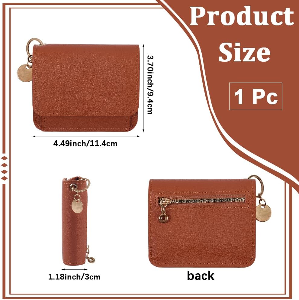 Lotosug Women Small Wallet RFID Blocking Slim Wallet with Coin Pocket Tri-Fold Credit Card Holder with ID Window and Keychain