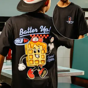 Youth and Adult Batter Up Funny Baseball BL101 Shirt, Waffle Baseball Graphic Tee, Baseball Lifestyle Shirt, Game Day Baseball Fan T-Shirt